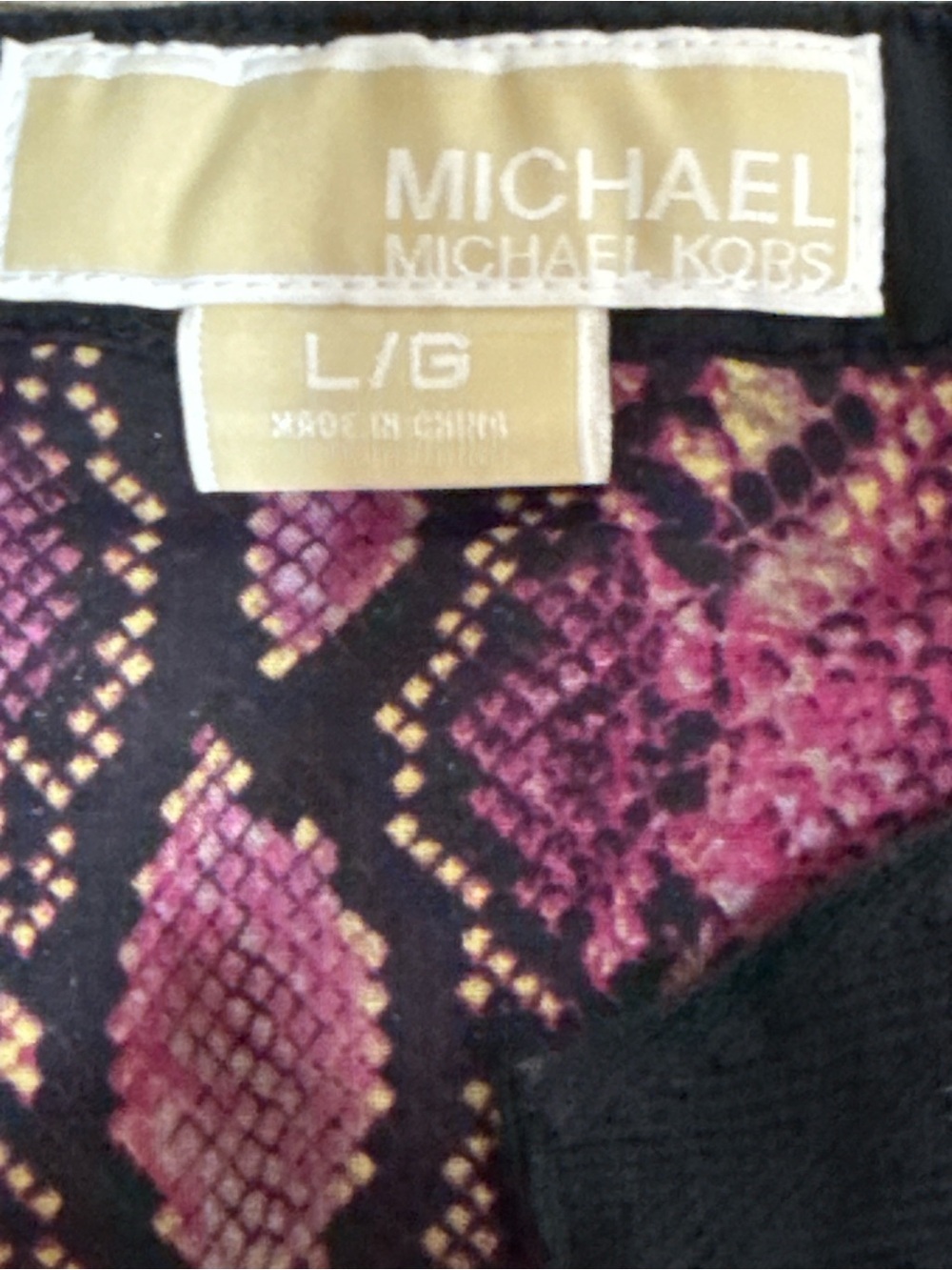 MICHAEL Michael Kors Purple Snake Print Embellished Tunic Top Size L - Picture 8 of 8